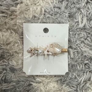 Elegant Shell and Starfish Hair Clip
